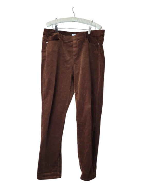 J. Jill Pants - J. Jill Brown Corduroy Stretch Pull On Pants L Boho